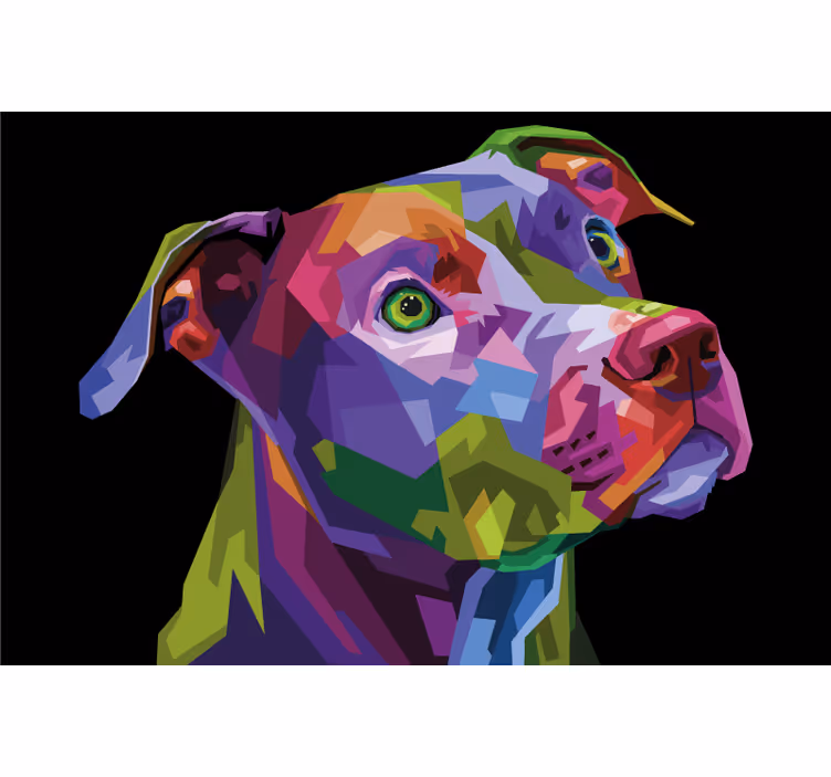 Rolo zavesa za dnevno sobo moderno večbarvni pitbull - TenStickers