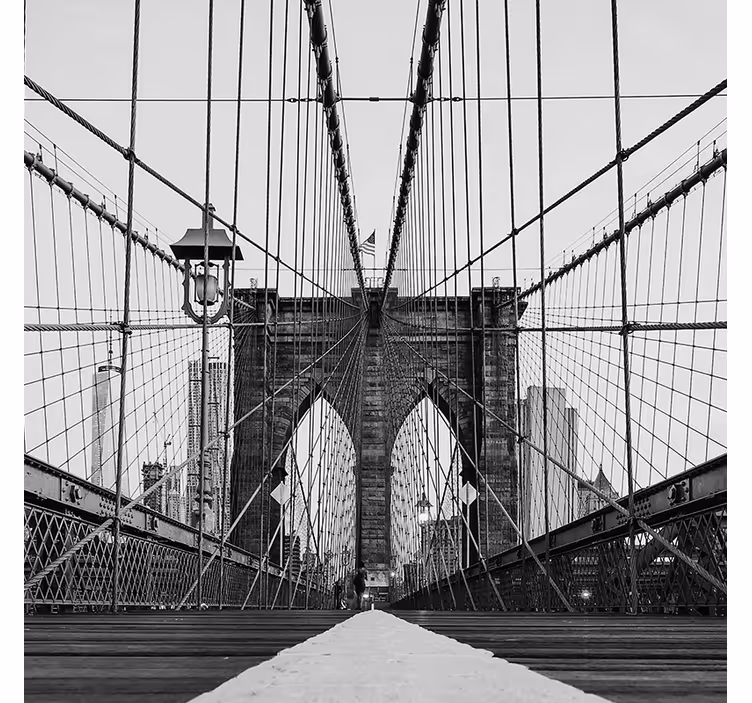Rolo zavesa za dnevno sobo Črno-beli brooklyn most - TenStickers