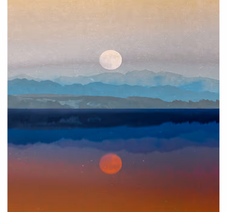 Rolo zavesa za dnevno sobo z lepim dizajnom lune - TenStickers