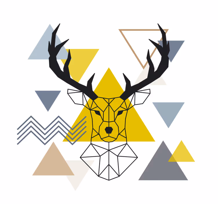 Rolo zavesa za dnevno sobo geometrijski jelen - TenStickers