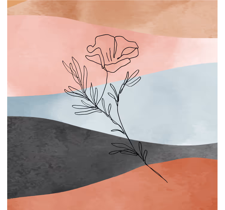Rolo zavesa za dnevno sobo akvarelna abstraktna slika - TenStickers