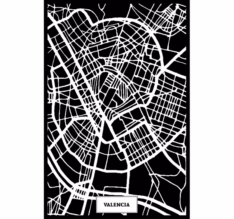 Rolo zavesa za dnevno sobo topografska mapa valencia - TenStickers