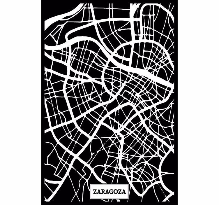 Rolo zavesa za dnevno sobo topografska karta zaragoza - TenStickers
