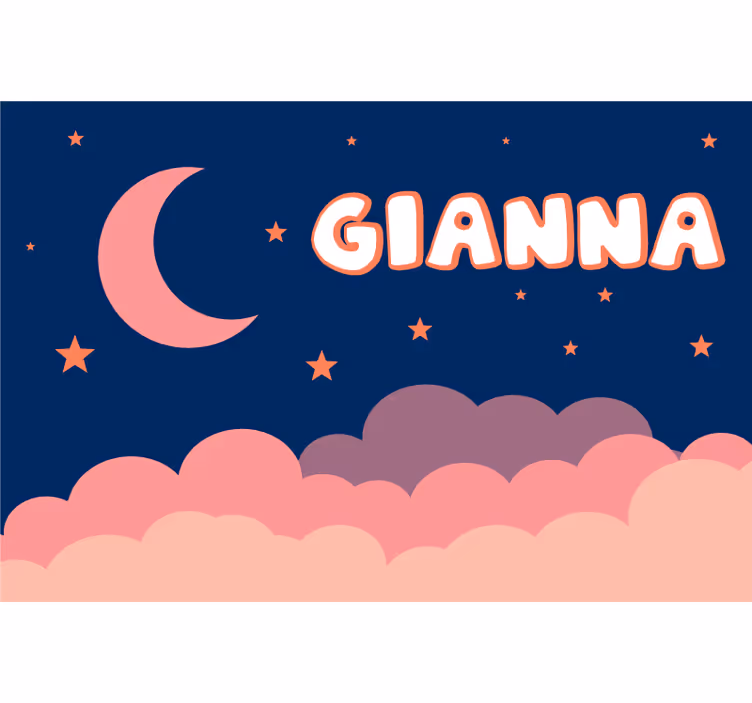 Vijolični roloji po meri luna in nebo - TenStickers