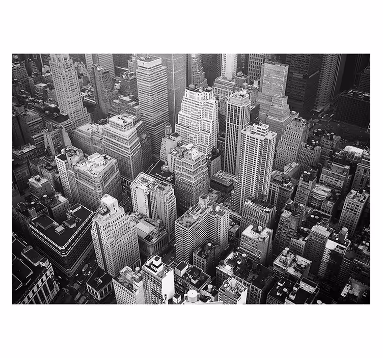 Rolo zavesa za dnevno sobo new york zračni črno-beli - TenStickers