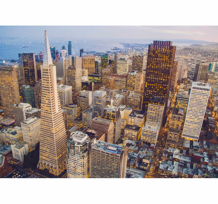 Rolo zavesa za dnevno sobo san franciscoški nebotičniki - TenStickers