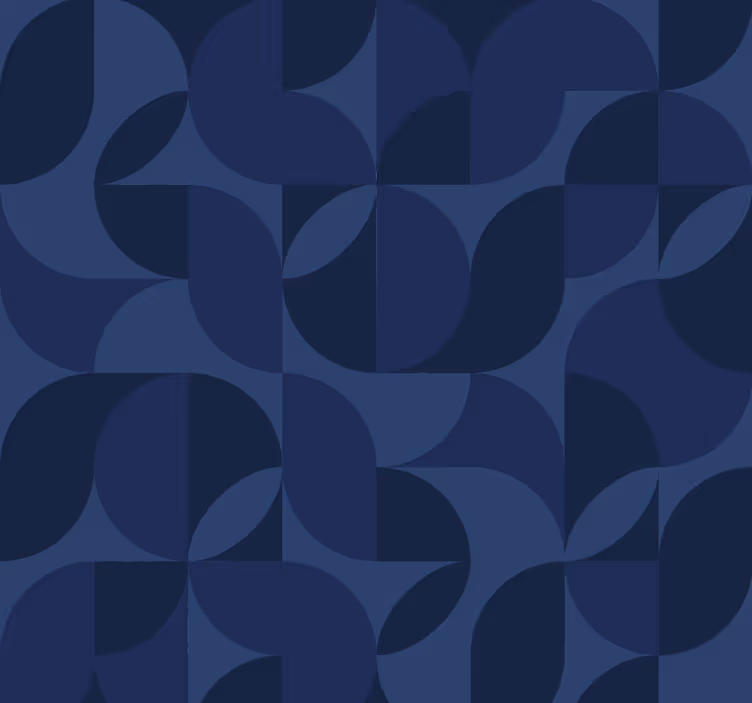 Modri senčniki za okna retro geometrijski - TenStickers