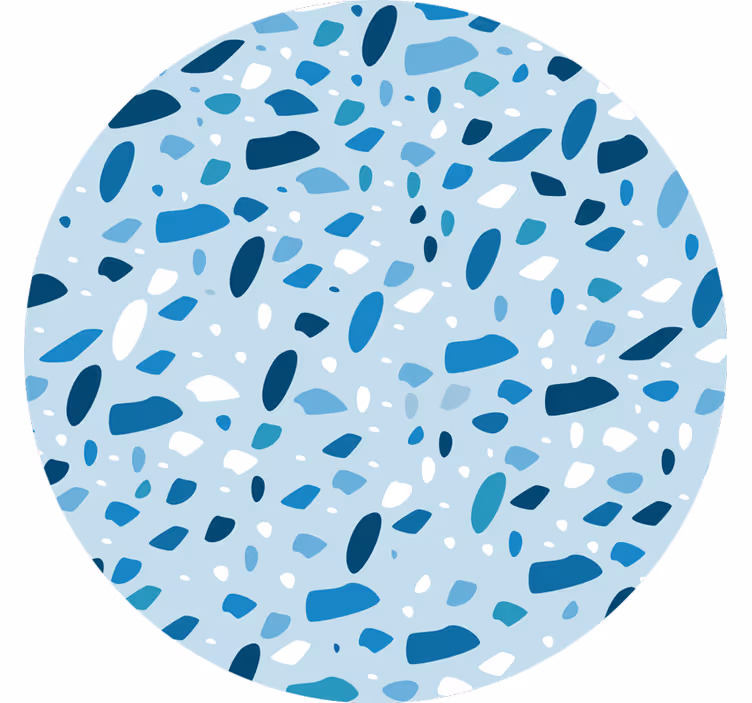 Modri senčniki za okna z teksturo terazzo - TenStickers