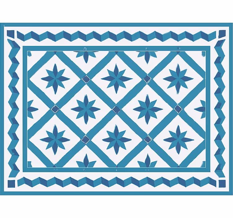 Modri senčniki za okna geometrijske zvezde ploščice - TenStickers