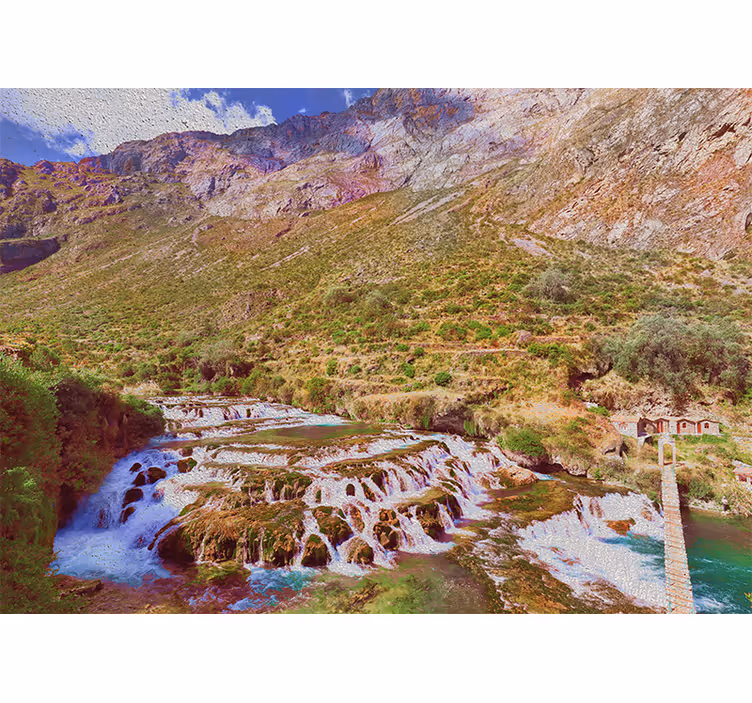 Rolo zavesa za dnevno sobo huancaya slapovi - TenStickers