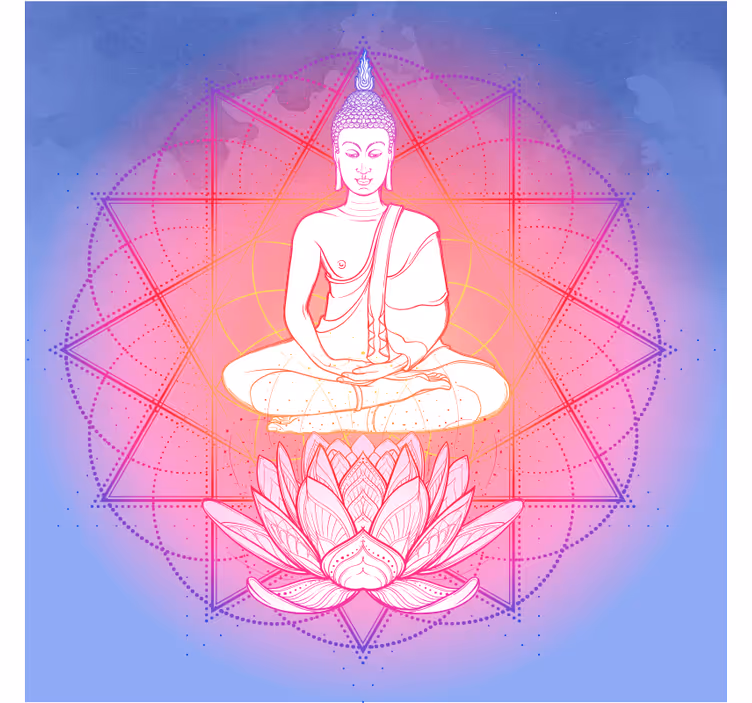 Rolo zavesa za dnevno sobo mandala meditacija buddhe - TenStickers