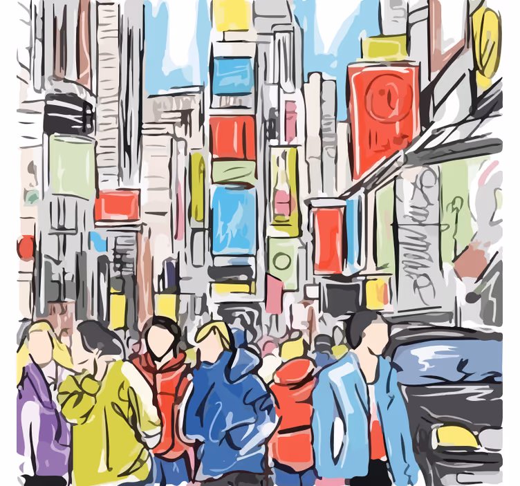 Rolo zavesa za dnevno sobo moderna osebnost new yorka - TenStickers