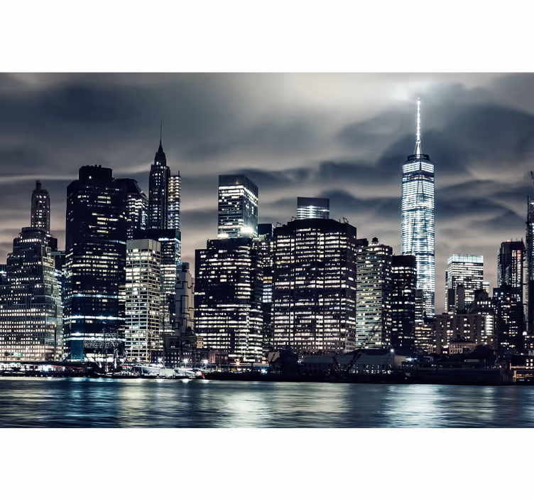 Rolo zavesa za dnevno sobo new york ponoči - TenStickers