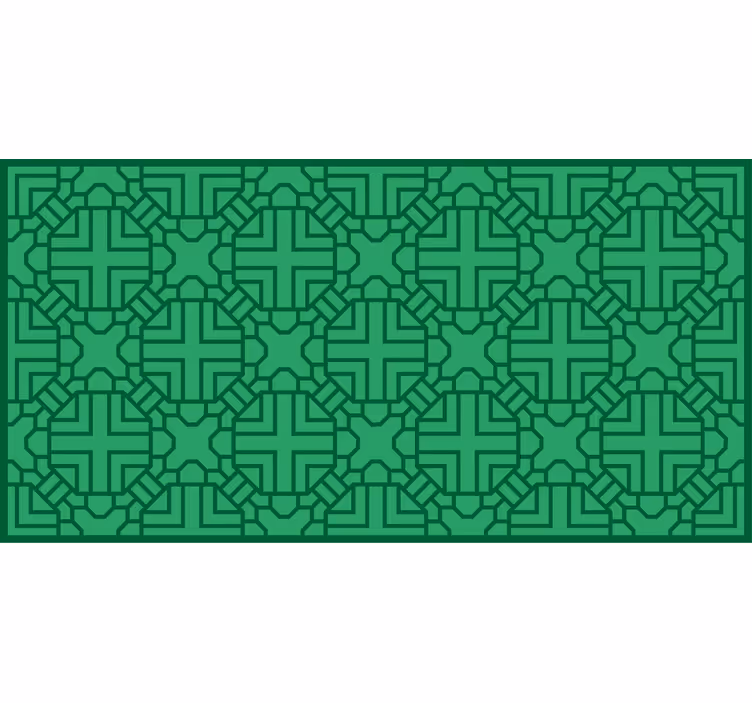 Zeleno rolo zaveso korejski zeleni vzorec - TenStickers