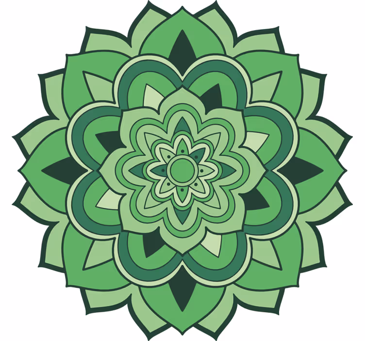 Zeleno rolo zaveso zelena mandala - TenStickers