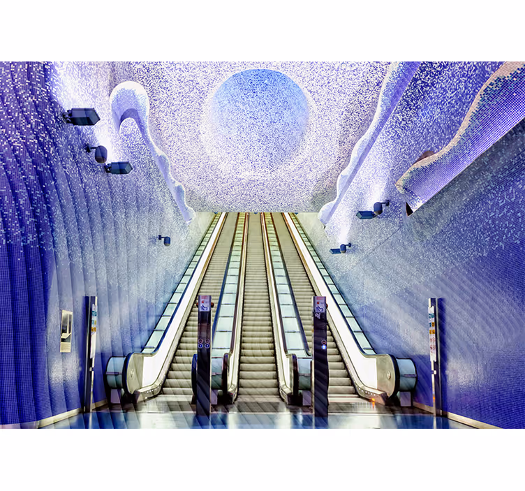 Rolo zavesa za dnevno sobo postaja metro v neaplju - TenStickers