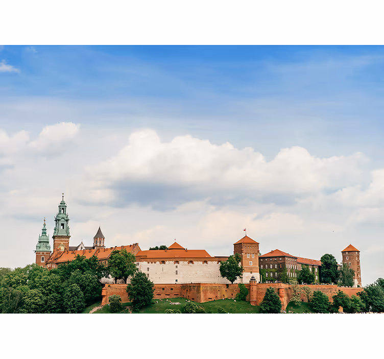 Rolo zavesa za dnevno sobo kraljevi grad v krakovu - TenStickers
