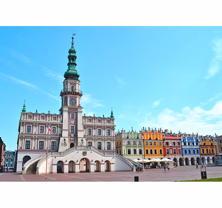 Rolo zavesa za dnevno sobo zamoščanska mestna hiša - TenStickers
