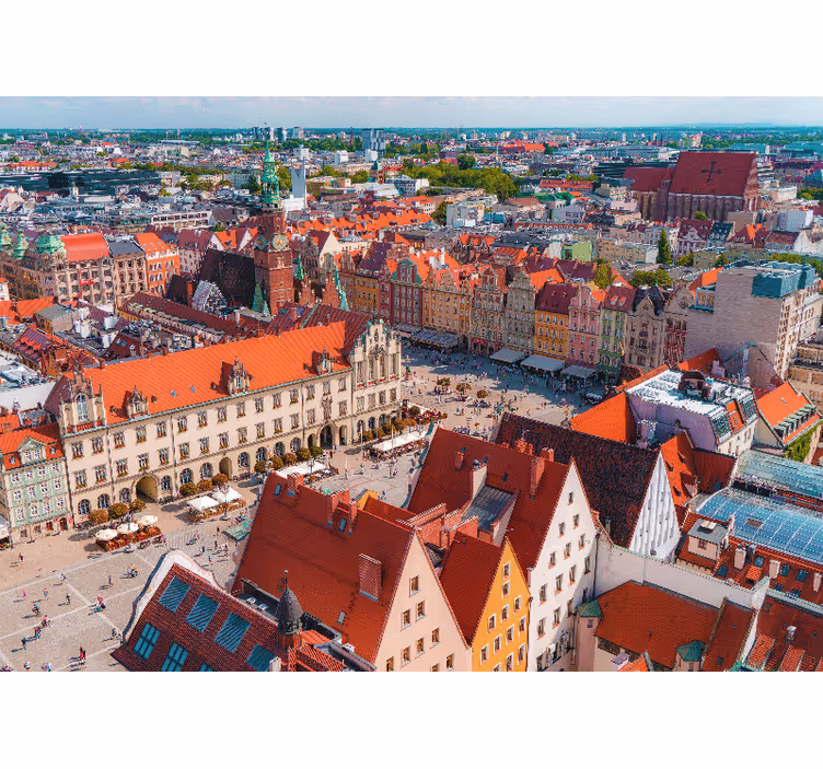 Rolo zavesa za dnevno sobo panorama wrocław - TenStickers