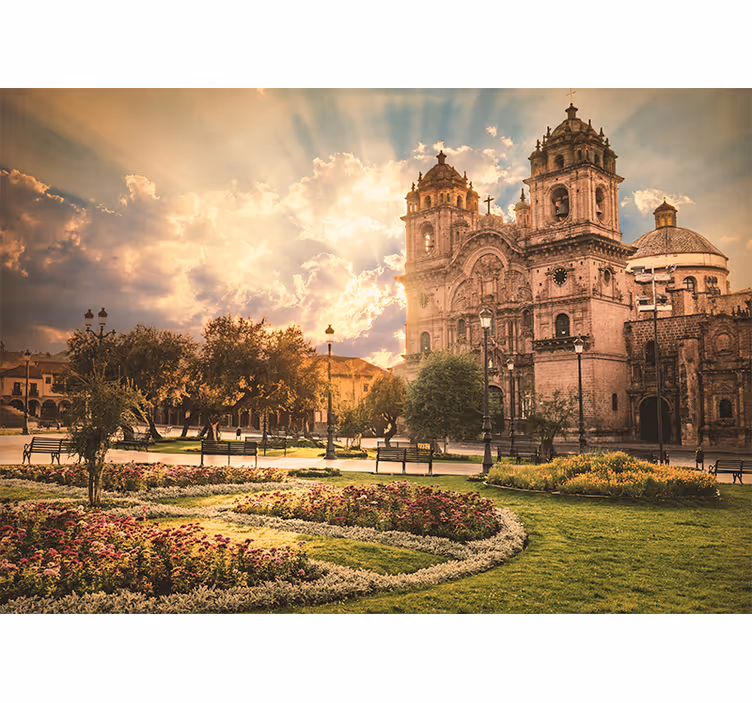 Rolo zavesa za dnevno sobo andski mestni cusco - TenStickers