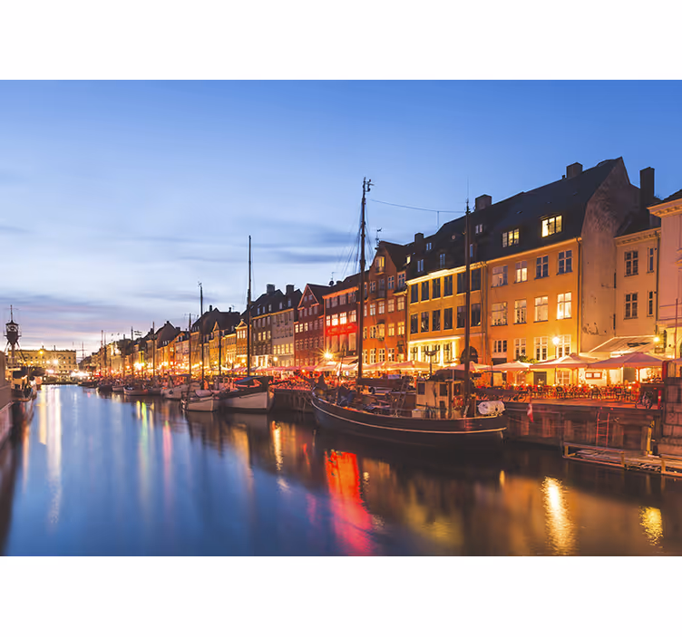 Rolo zavesa za dnevno sobo barvite hiše köbenhavna - TenStickers