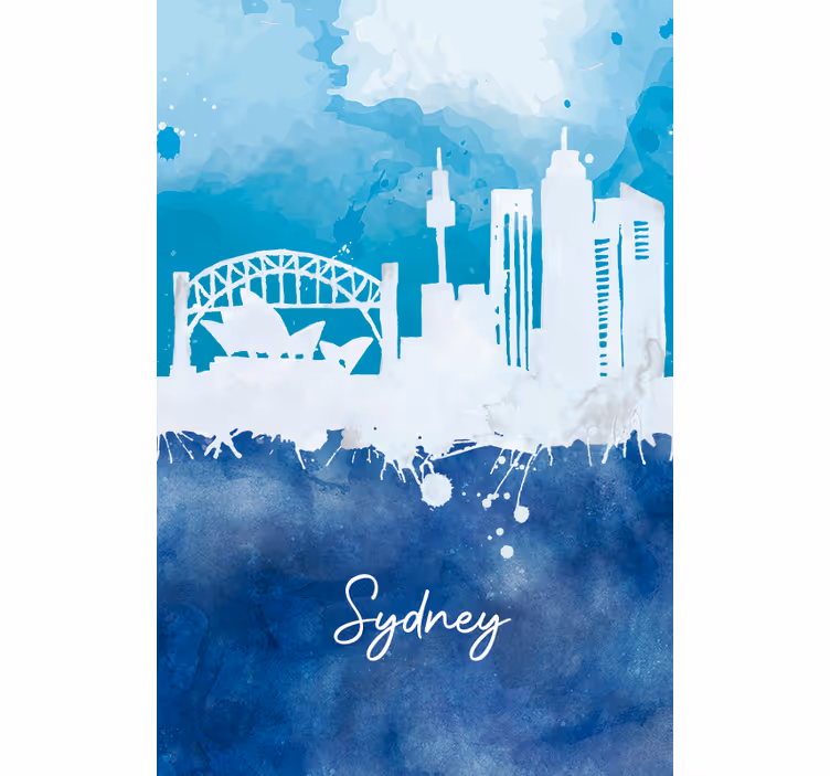 Rolo zavesa za dnevno sobo sydney v akvarelu - TenStickers