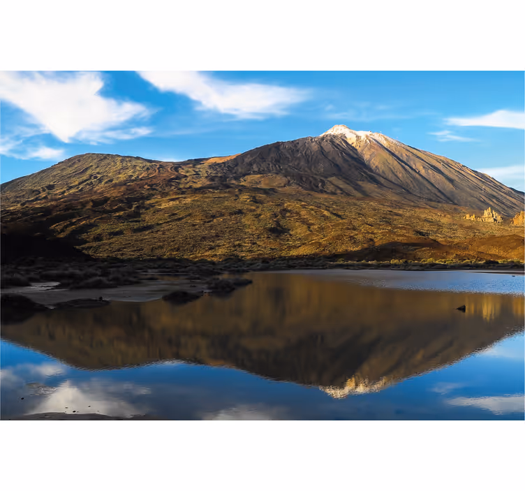 Rolo zavesa za dnevno sobo teide odražen v vodi - TenStickers