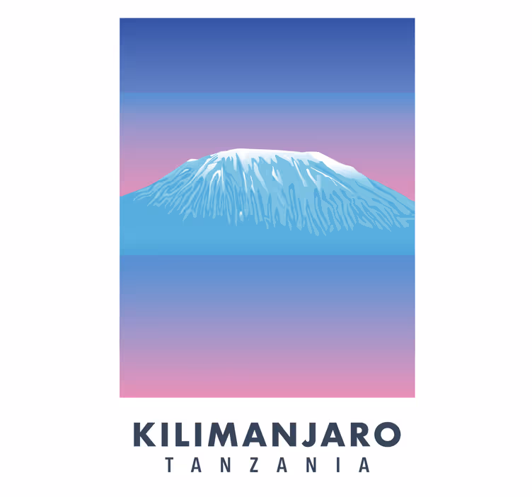 Rolo zavesa za dnevno sobo kilimanjaro retro platno - TenStickers