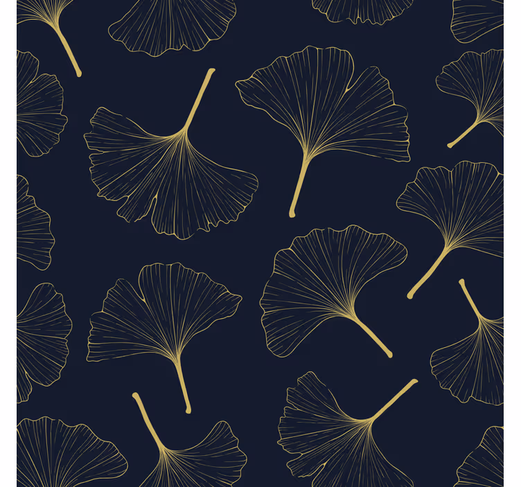 Rolo zavesa za dnevno sobo 3d zlate ginkgo liste - TenStickers