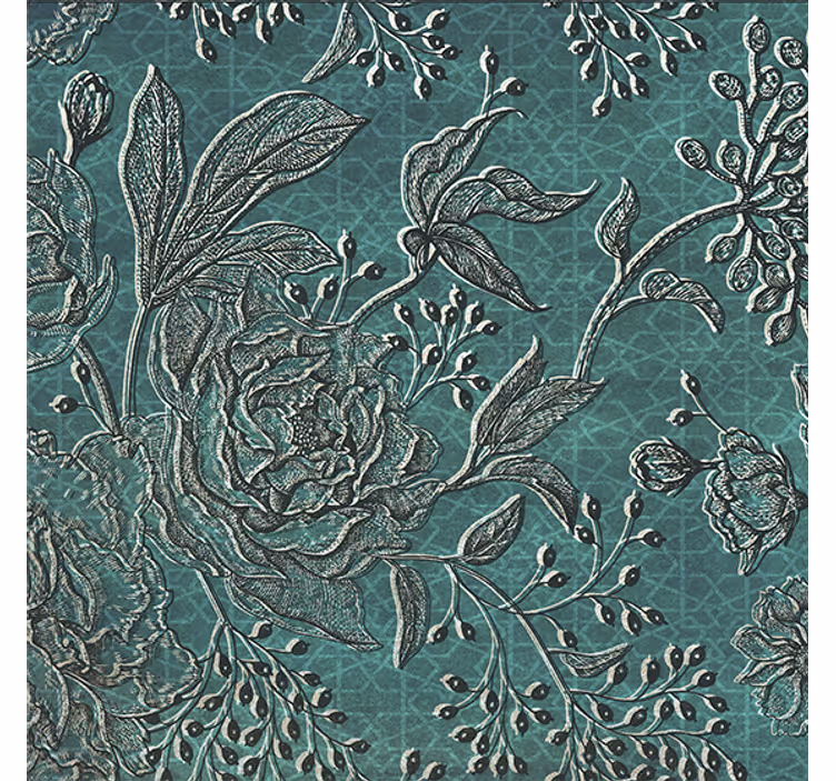 Rolo zavesa za dnevno sobo orientalska flora - TenStickers