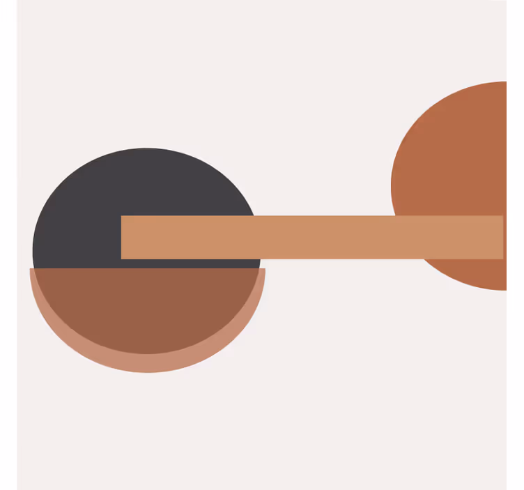 Rolo zavesa za dnevno sobo kontrastna geometrijska umetnost - TenStickers