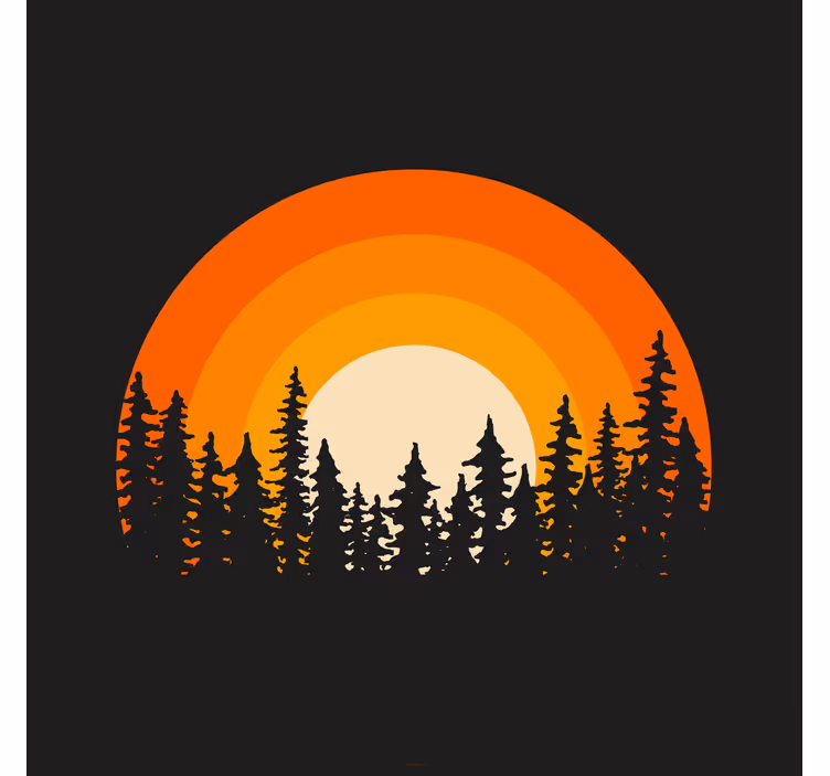 Rolo zavesa za dnevno sobo zora temnega gozda - TenStickers