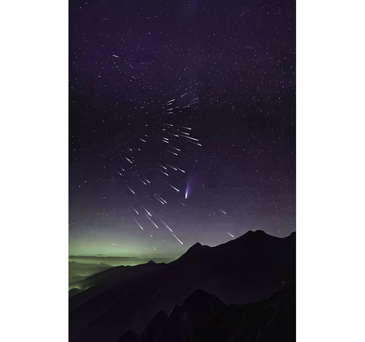 Rolo zavesa za dnevno sobo meteorski dež zvezd - TenStickers