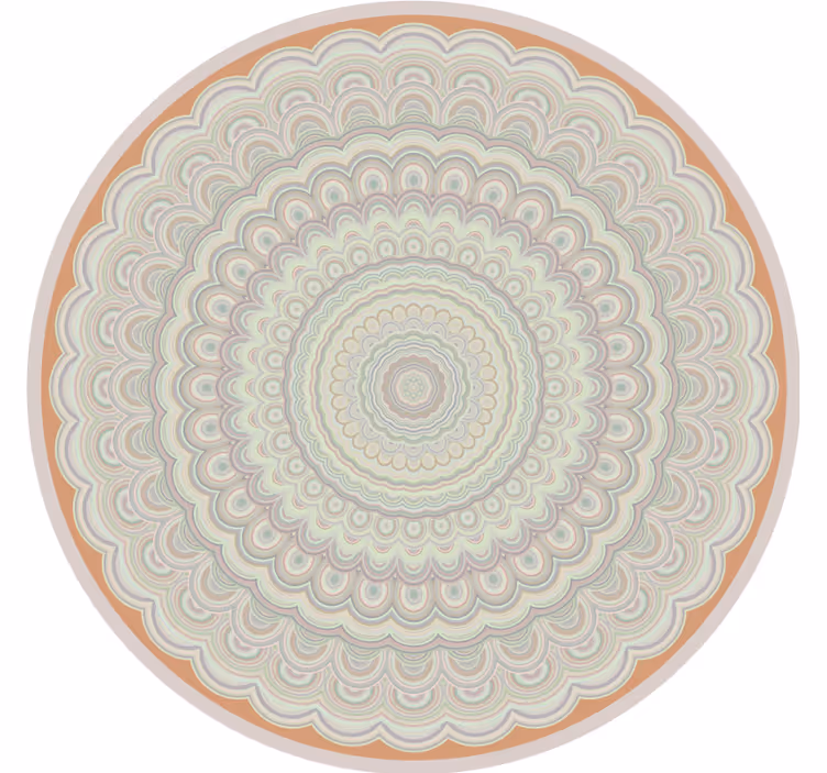 Bež senčila za okno krožna bež mandala - TenStickers