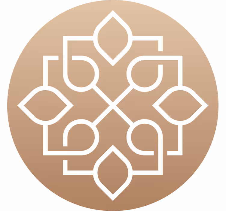 Bež senčila za okno preprosta geometrijska mandala - TenStickers