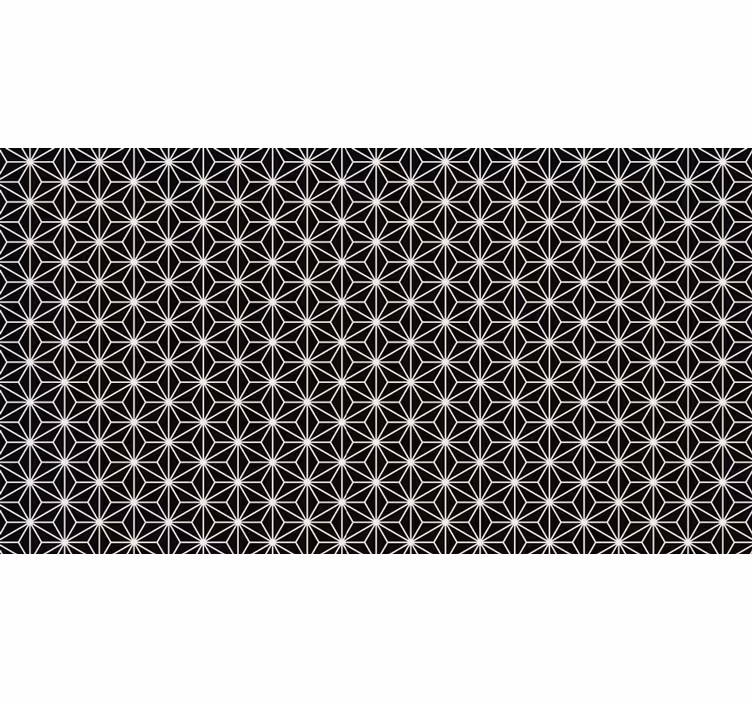 Rolo zavesa za spalnico črno-bele geometrijske diamante - TenStickers