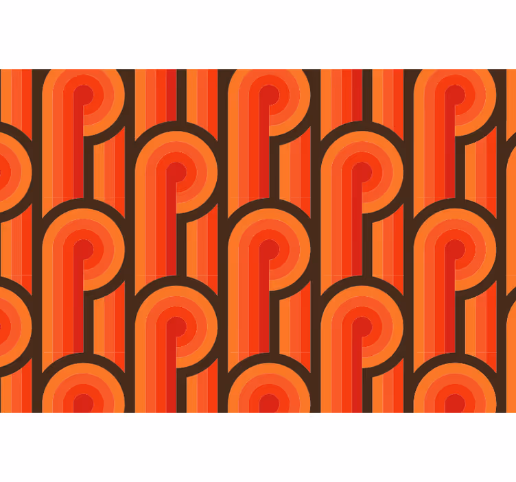 Rolo zavesa za spalnico 70s oranžni vozel - TenStickers