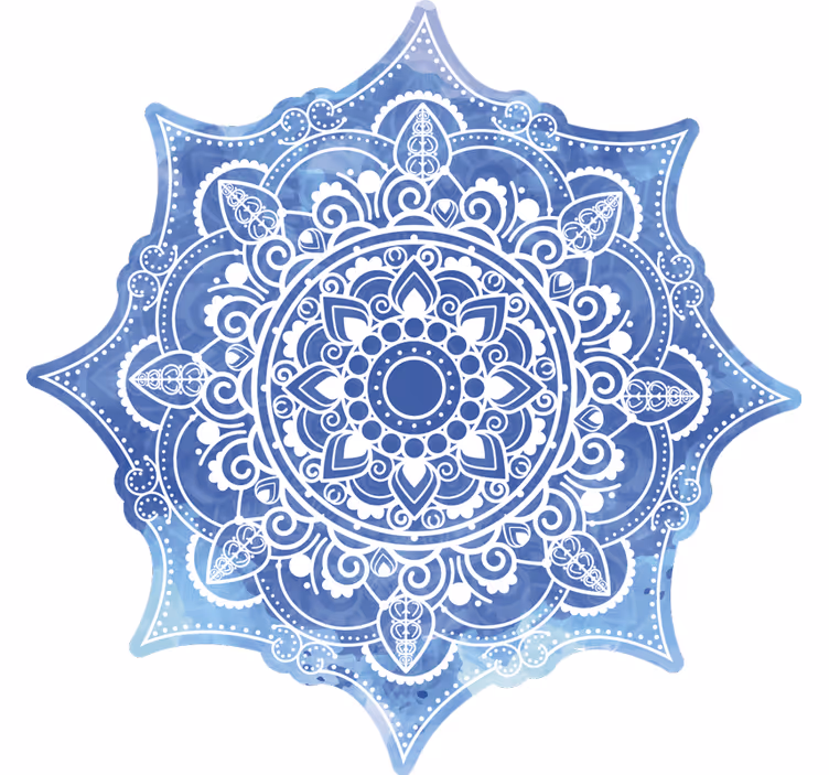 Rolo zavesa za spalnico aquarella modra mandala - TenStickers