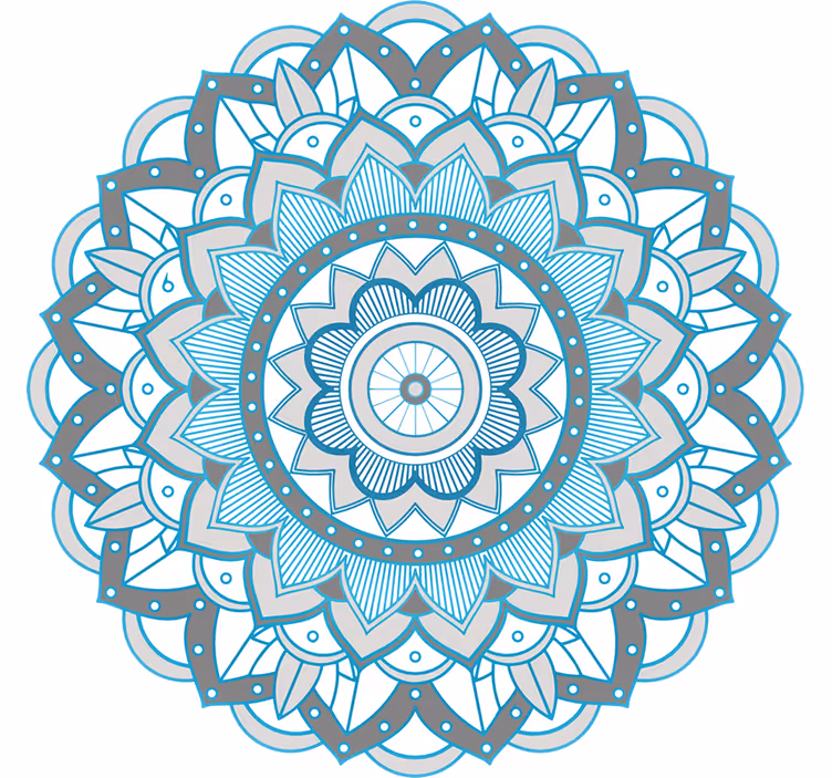 Rolo zavesa za spalnico modri mandala dizajn - TenStickers