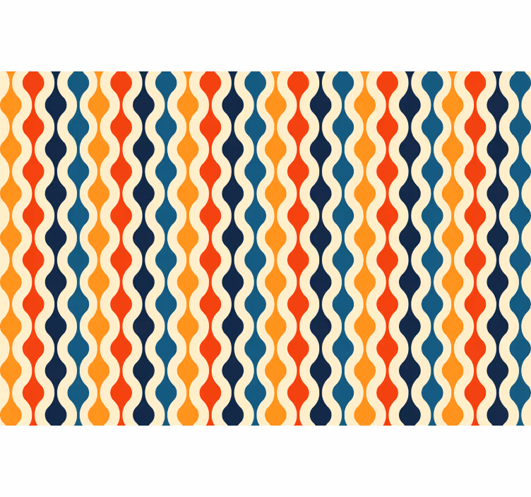 Rolo zavesa za spalnico 70s valovi - TenStickers