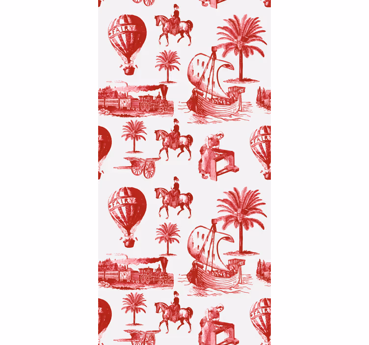 Letnik rolo senčilo vintage potovalne scene - TenStickers