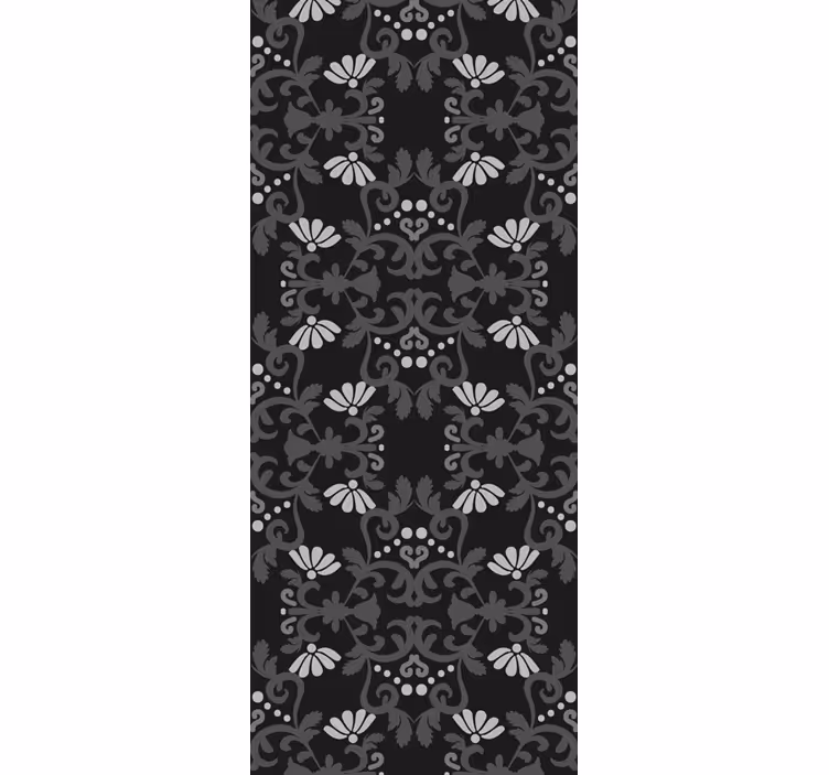 Letnik rolo senčilo črn klasičen damask vzorec - TenStickers