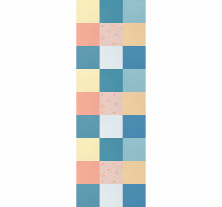 Letnik rolo senčilo pisan retro patchwork vzorec - TenStickers