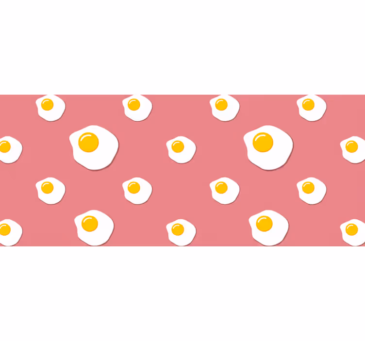 Roza zavesa za okno ocvrta jajca - TenStickers