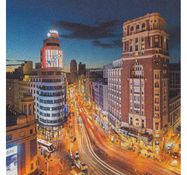 Rolo zavesa za dnevno sobo gran via gibanje zvečer - TenStickers