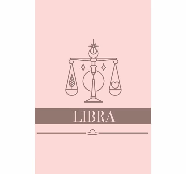 Rolo zavesa za dnevno sobo dizajn horoskopa libra v roza - TenStickers