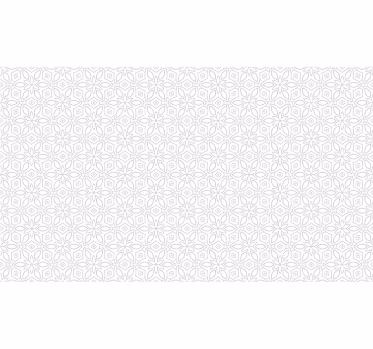 Bela rolo zavesa cvetlični hidravlični motiv - TenStickers