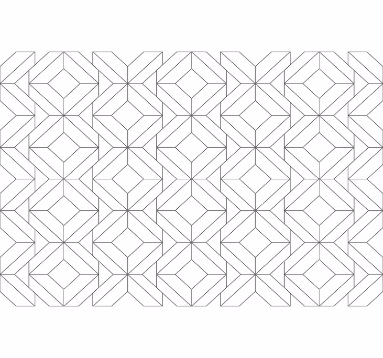Bela rolo zavesa z belim japandi geometrijskim vzorcem - TenStickers