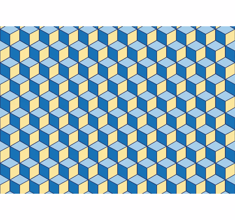 Rolo zavesa za spalnico 3d učinek modrih kock - TenStickers