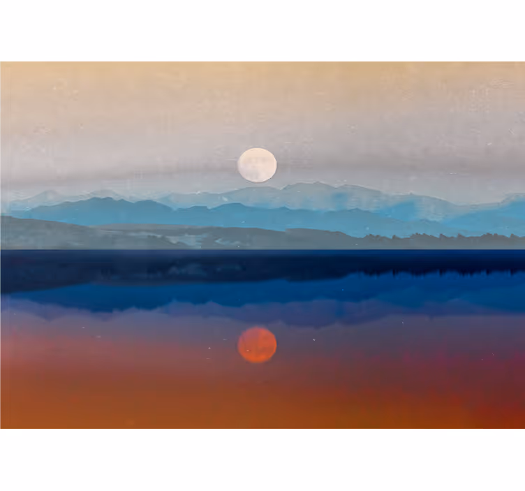 Rolo zavesa za spalnico s čudovitim dizajnom lune - TenStickers